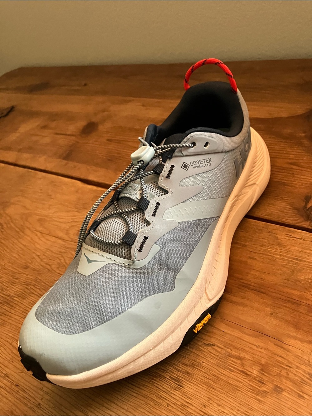 Hoka Light Blue Women’s Trail Sneakers with Quick-Lace System